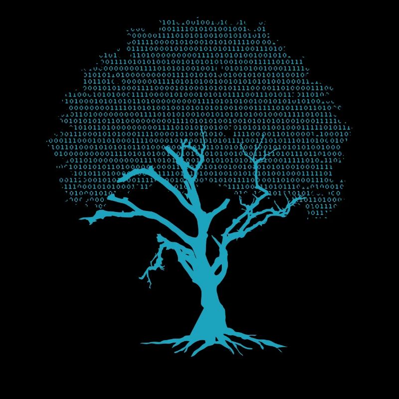 Binary Coding Tree Geschenk Design Idea Grafik
