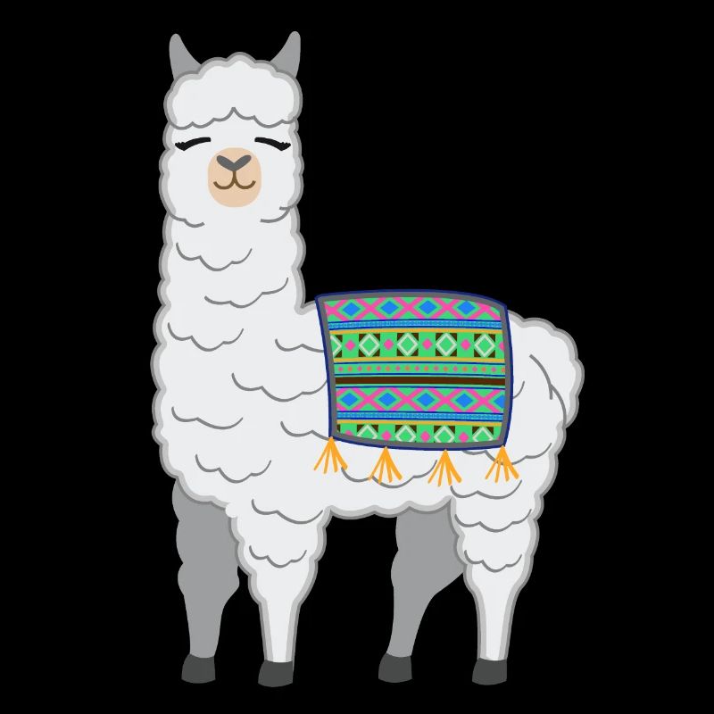 Llama Alpaca Chest Pocket Funny Gift
