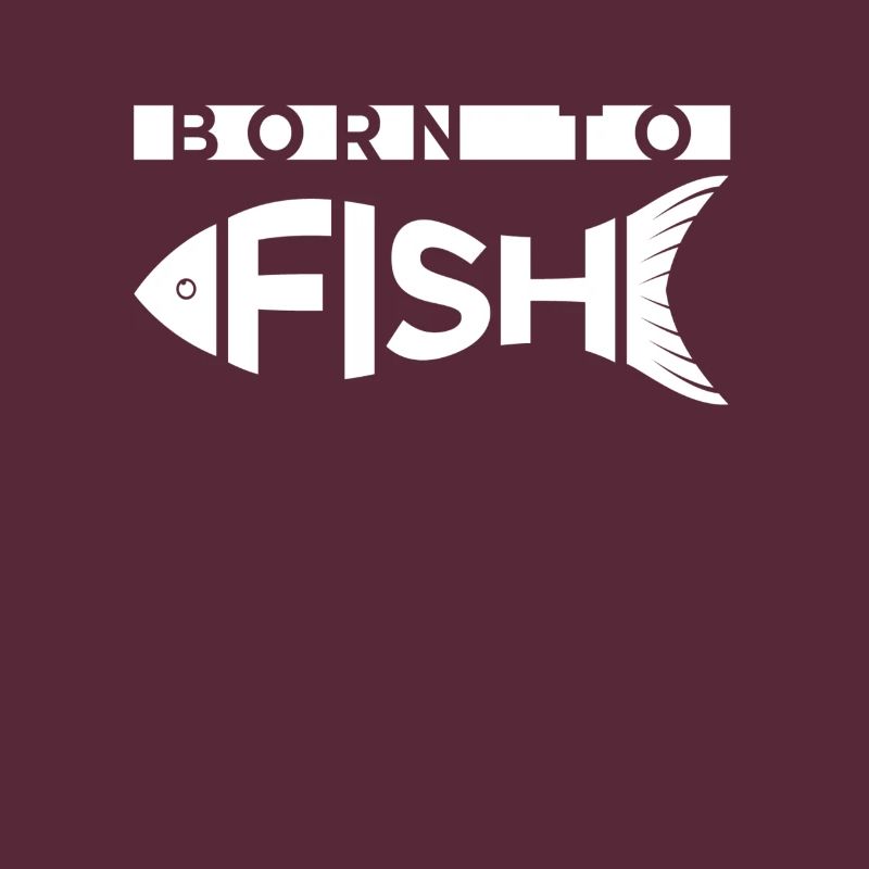 Conception de pêche drôle - Born To Fish