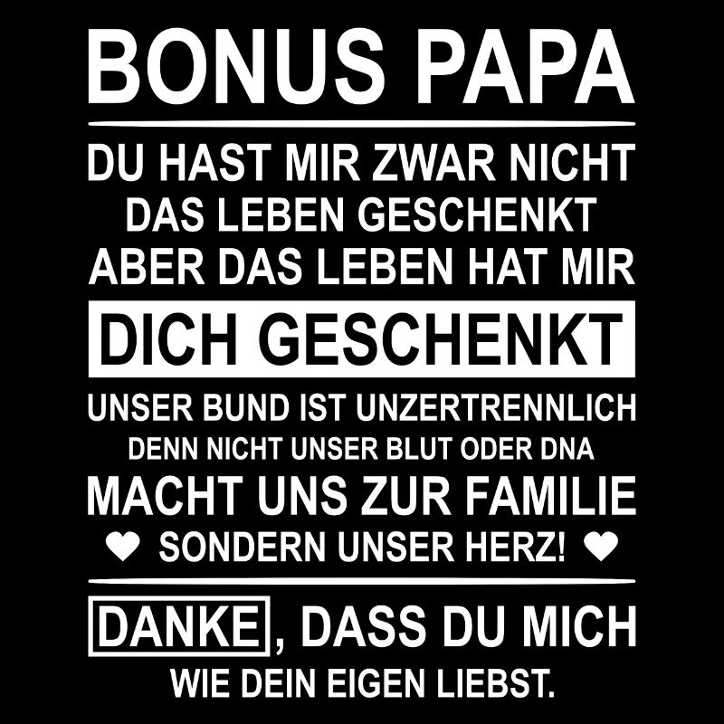 Bonus Papa Stiefvater Stiefkind Danke Geschenk