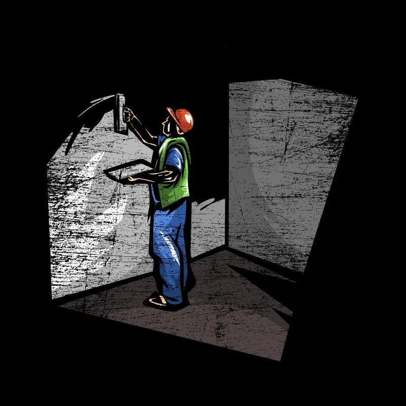 Plasterer cleaning work