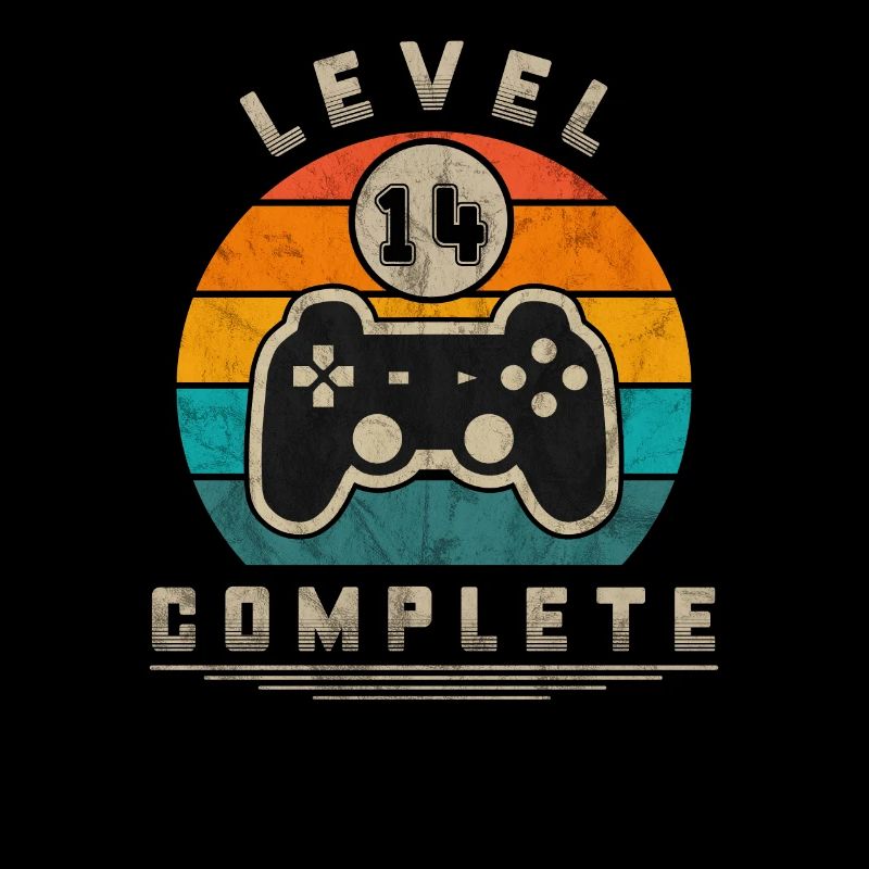 Level 14 Complete Retro Gaming Geek Gift Idea