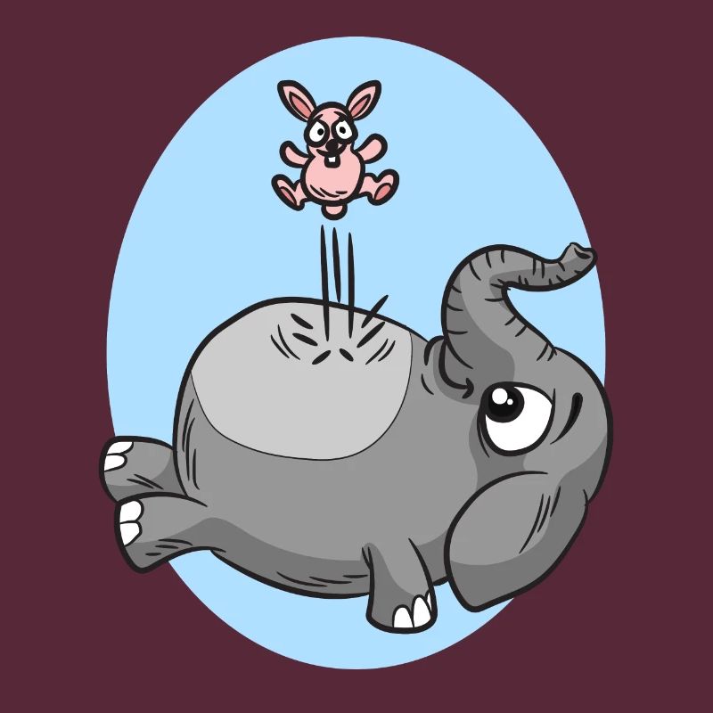 Jumping mouse on elephant