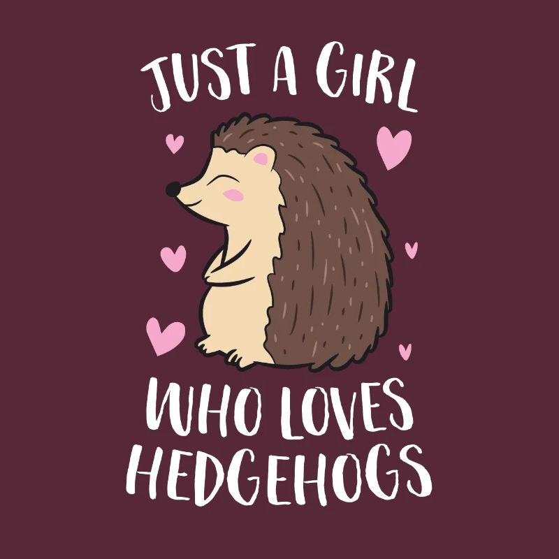 Nur ein Mädchen, das Igel liebt süsses Igel