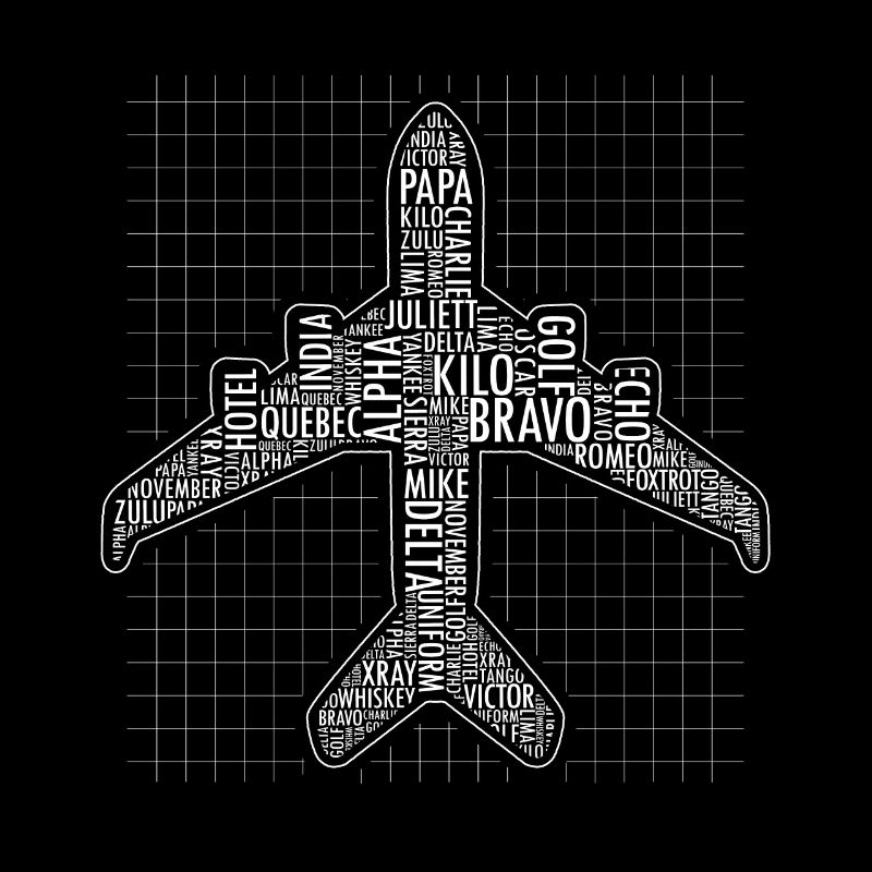 Phonetisches Alphabet Flugzeug pilot flying aviation