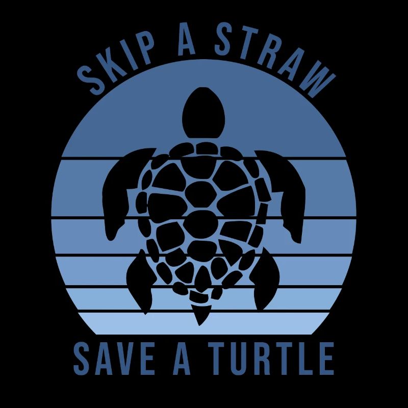 Turtle Skip Straw Save Turtle & Plastic Ocean