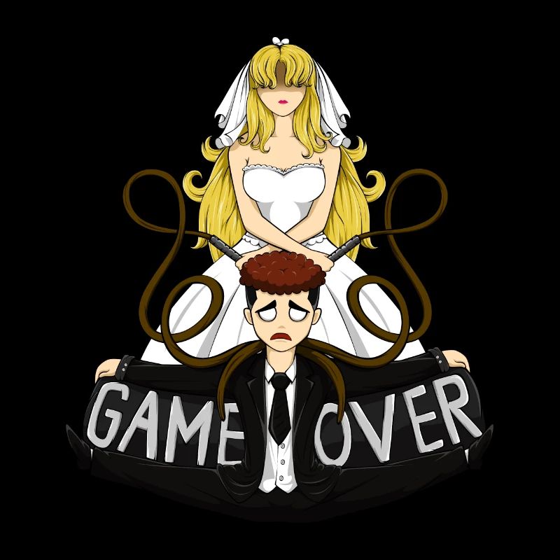 Game Over Lustiger Spruch Hochzeit Braut Bräutigam