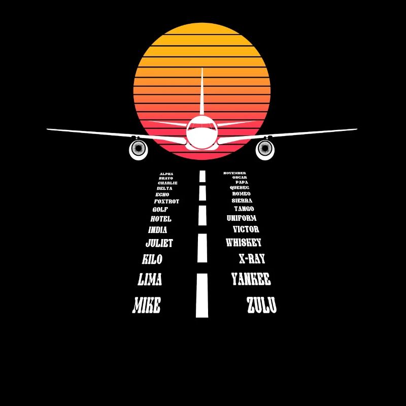 Pilot Alphabet Airplane Pilot Pilot Gift