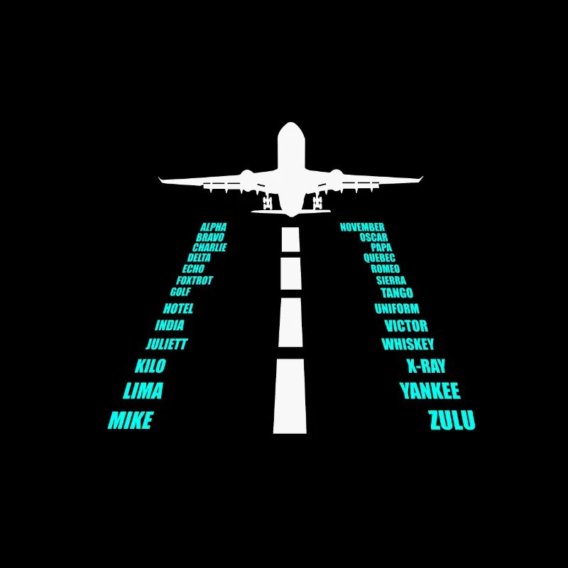 Pilotenalphabet Flugzeug Flieger Piloten Geschenk