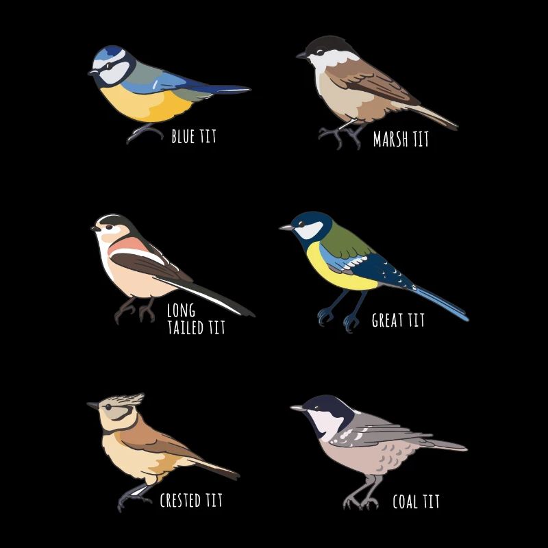 Bird watching Gift - Blue tit, Great tit