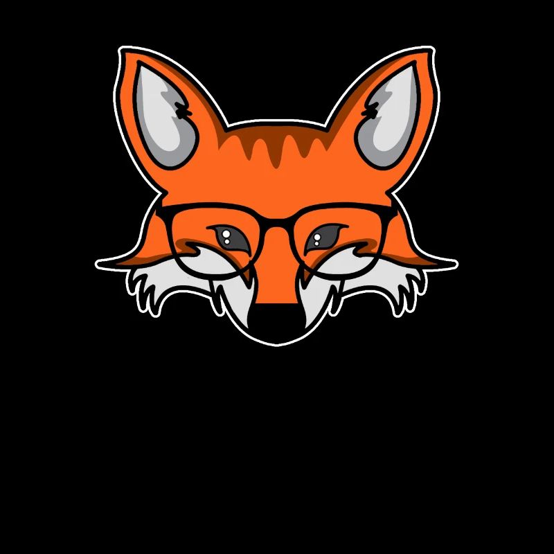 Smart Nerdy Fuchs Mit Brille