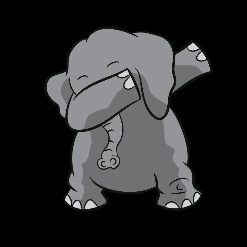 Elephant Dabbing d’éléphant drôle