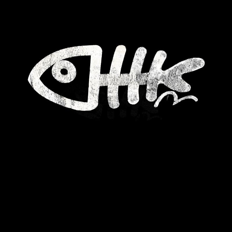 Fish Skeleton Graffiti Graphic