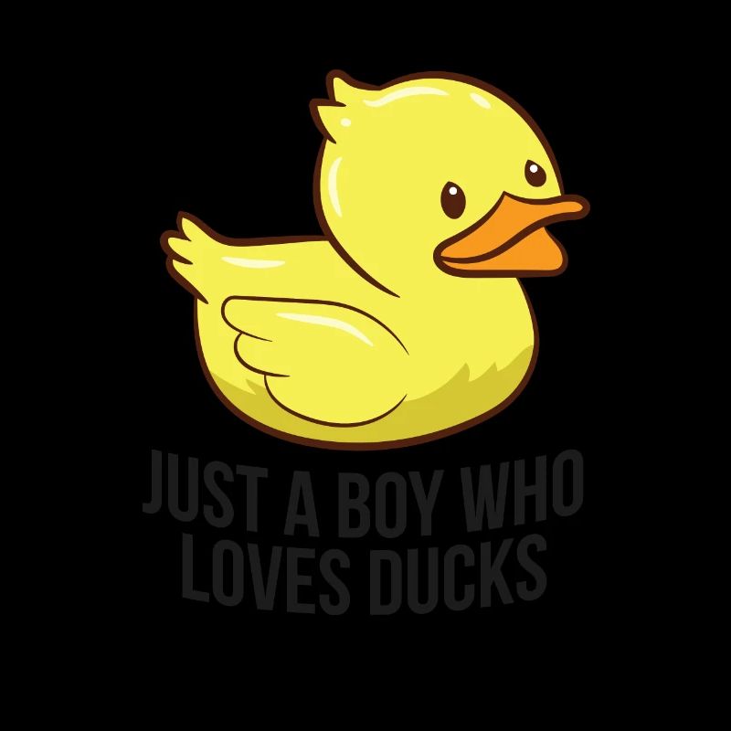 Un garçon de canards aime le canard doux