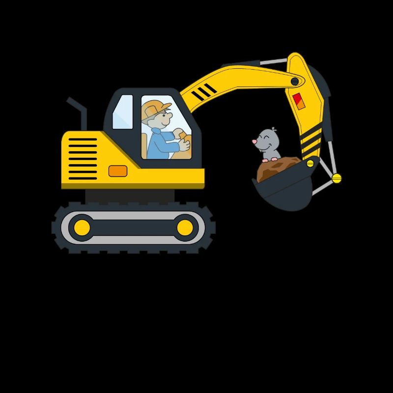 Excavator Construction Site Professions Excavator Operator Gift