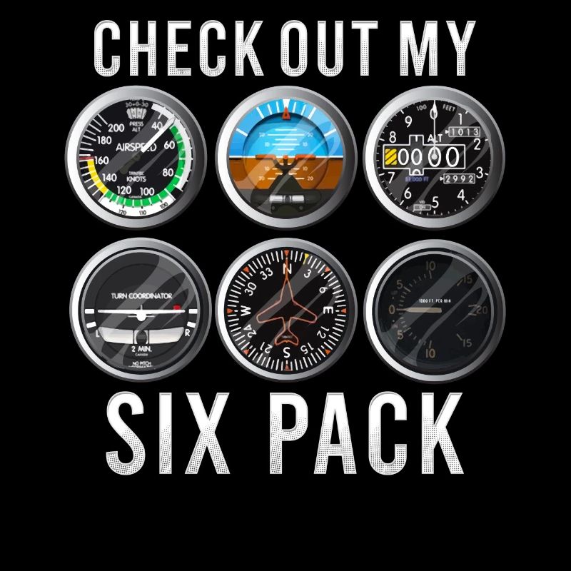 Lustiger Check Out My Six Pack Flugzeugpilot