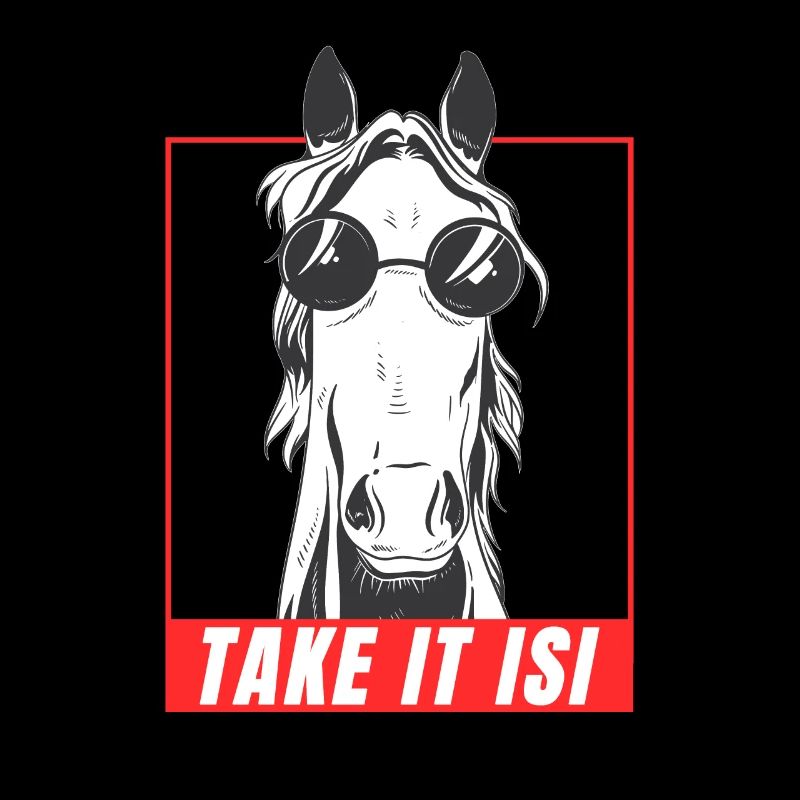 Icelander saying Take It Isi I riding horses
