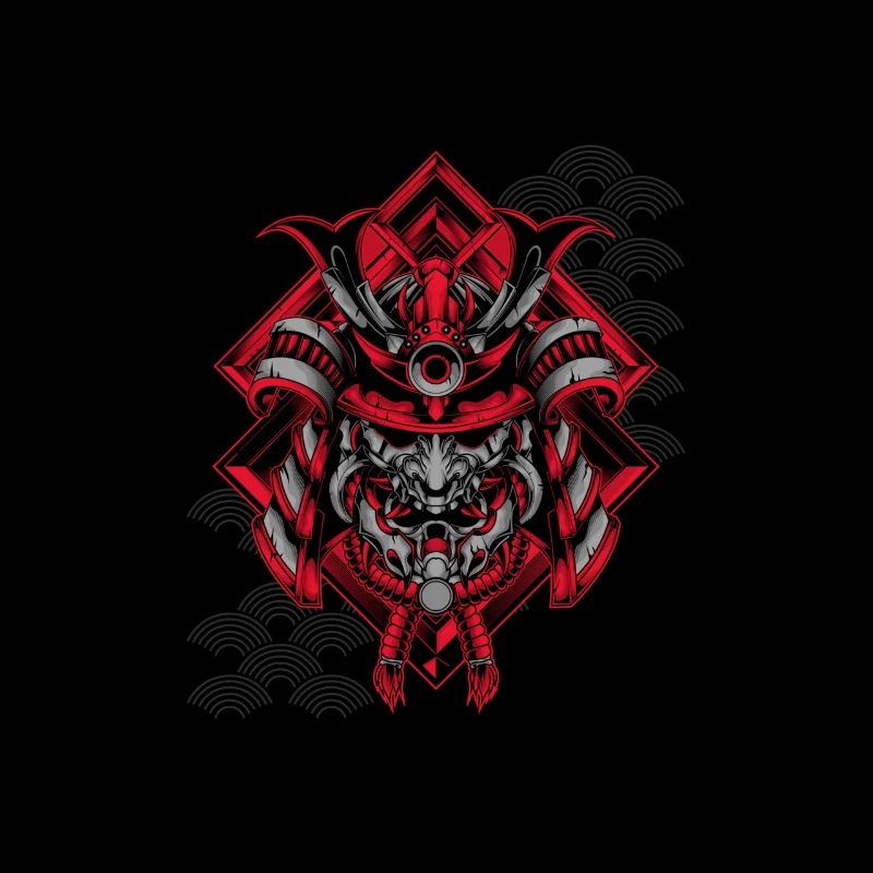 böser Samurai Krieger styisches Tshirt Geschenk