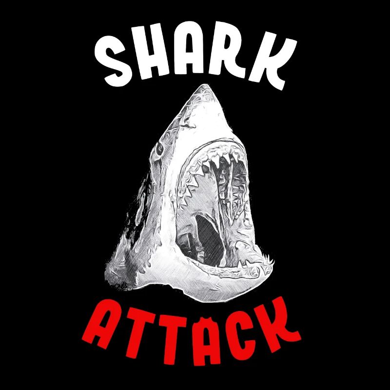 Shark Attack Danger Funny Beach Idée cadeau