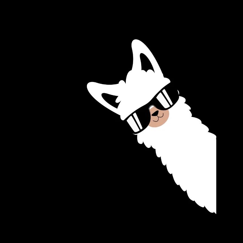 Funny alpaca, llama with sunglasses