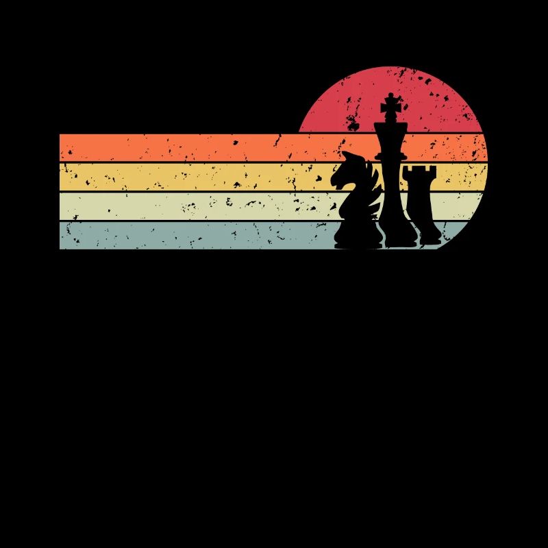 Échecs pièces échec et mat rétro joueurs d'échecs