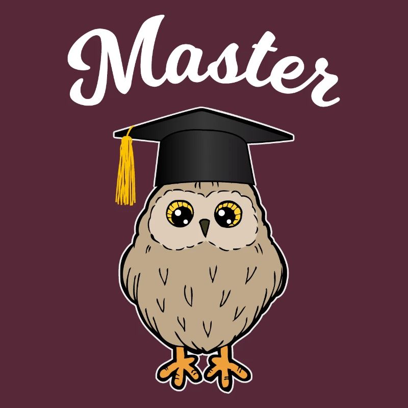 Master Eule Lustig Studium Abschluss Geschenk