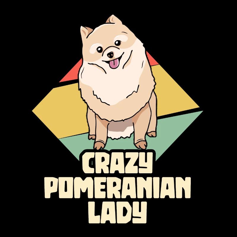 Crazy Pomeranian Lady - Miniature Spitz Pom