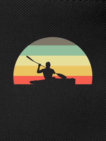 Retro kayak kayak kayaker