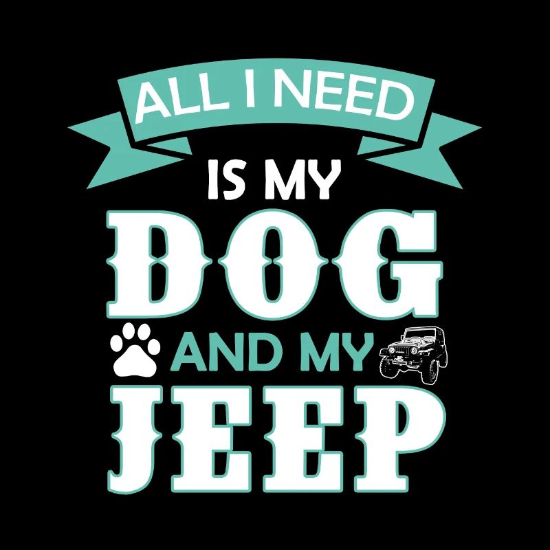 Chien et jeep