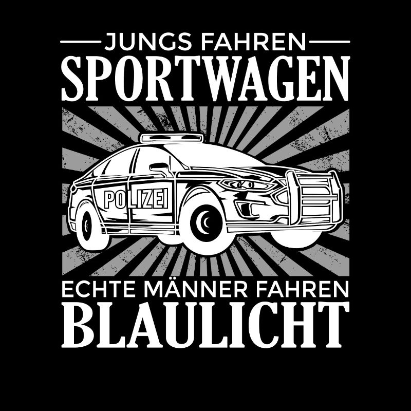 Echte Männer Fahren Blaulicht Polizei Beamter