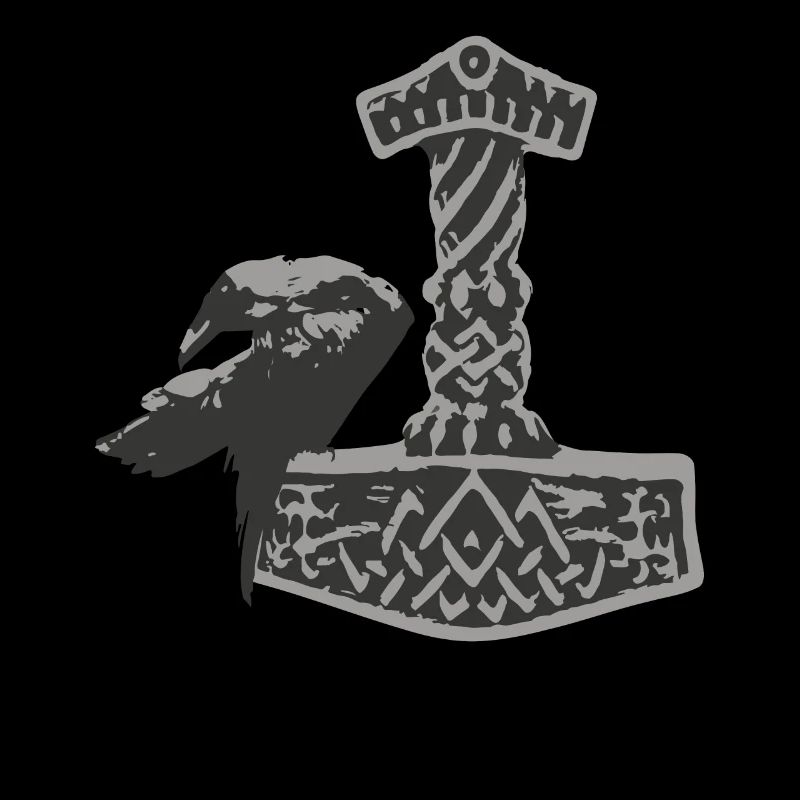 Thor Hammer Ravens Odin Midgard
