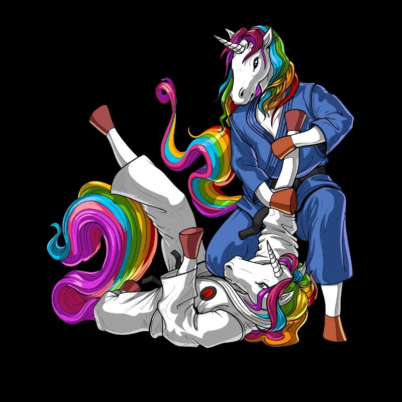Combattants de Jiu-Jitsu licorne