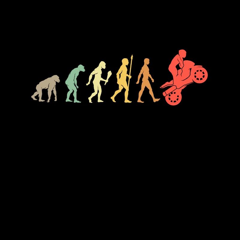 Vintage Evolution Motorrad Retro Geschenk