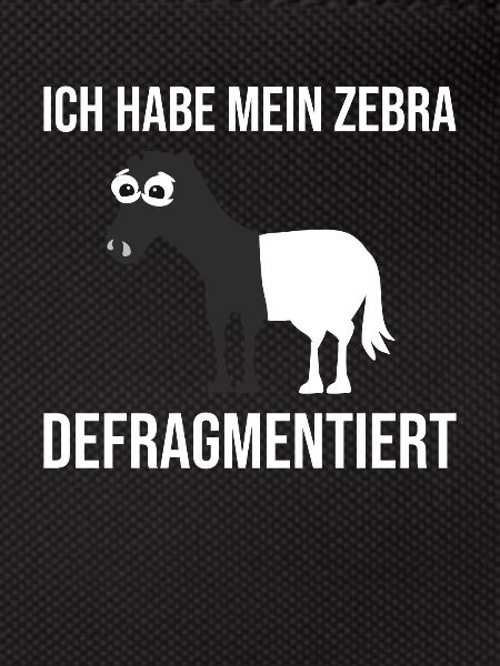 Zebra Defragmentiert Computer Programmierer