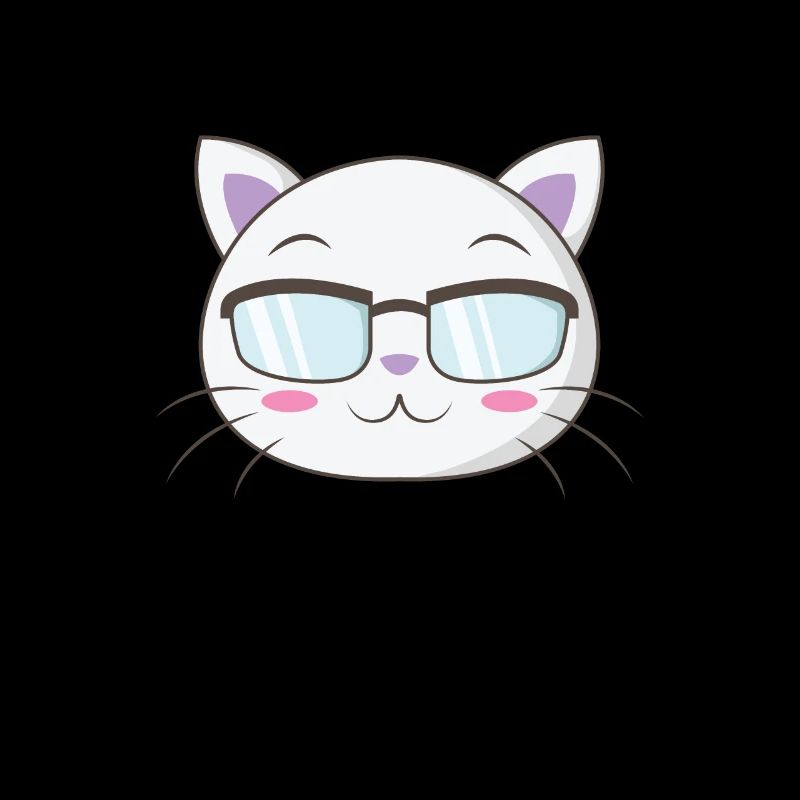 Chat de nerd avec des lunettes de nerd