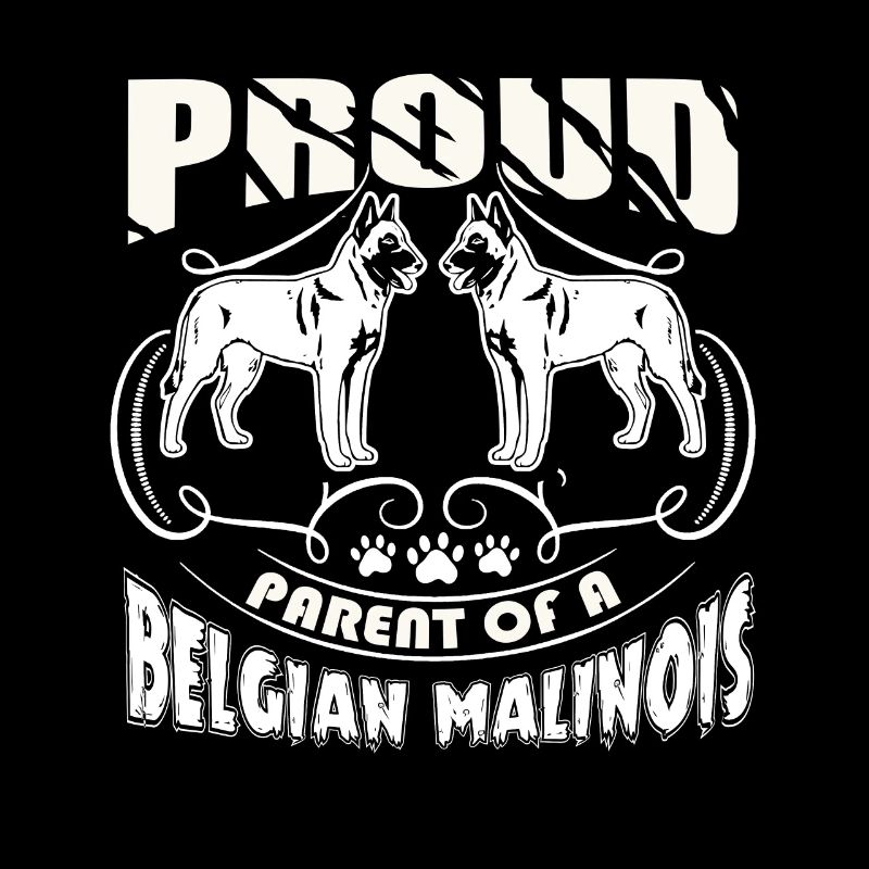 Stolze Eltern eines belgischen Malinois-Hemdes
