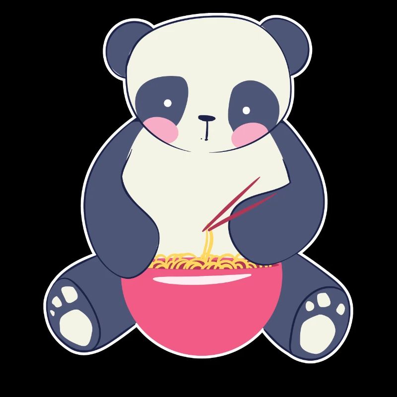 Panda panda bear eats cute animals