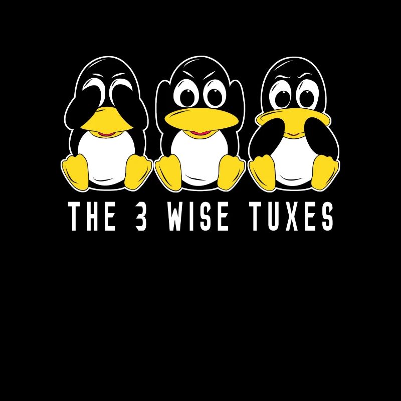 3 pingouins Linux entendent voir parler des informaticiens