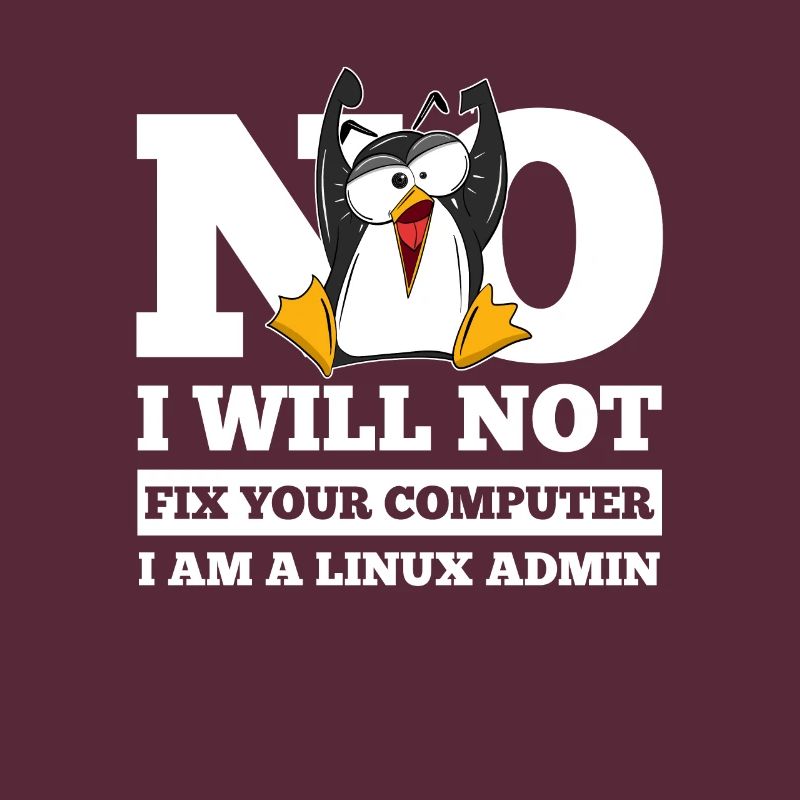 Correction de l'ordinateur Linux SysAdmin Hacker Coder Penguin