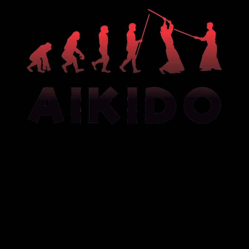 Evolution monkey to fighting Aikido red sword