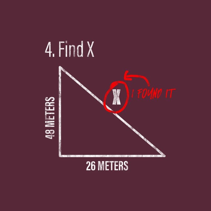 Find X, I Found It Mathematics Joke Math Joke