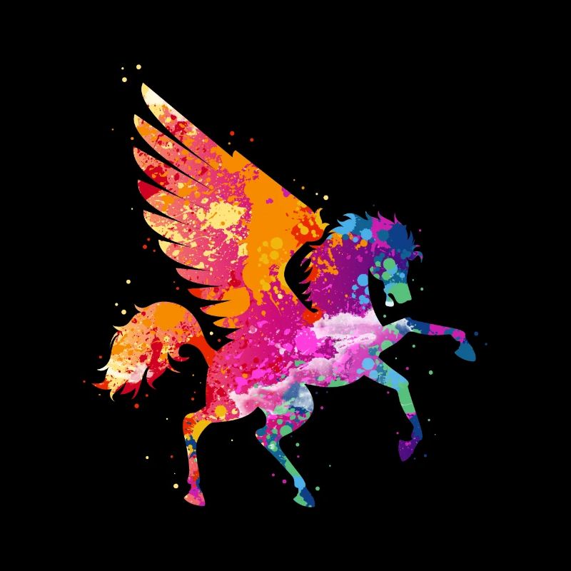 Pegasus flying horse Mythical creature as art