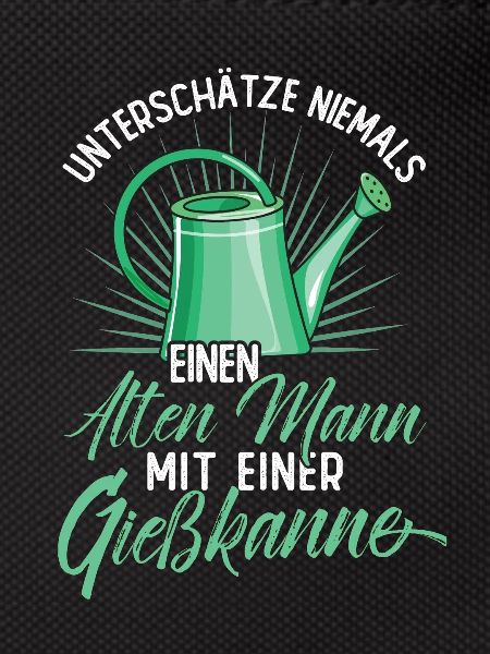 Alter Mann mit einer Gießkanne