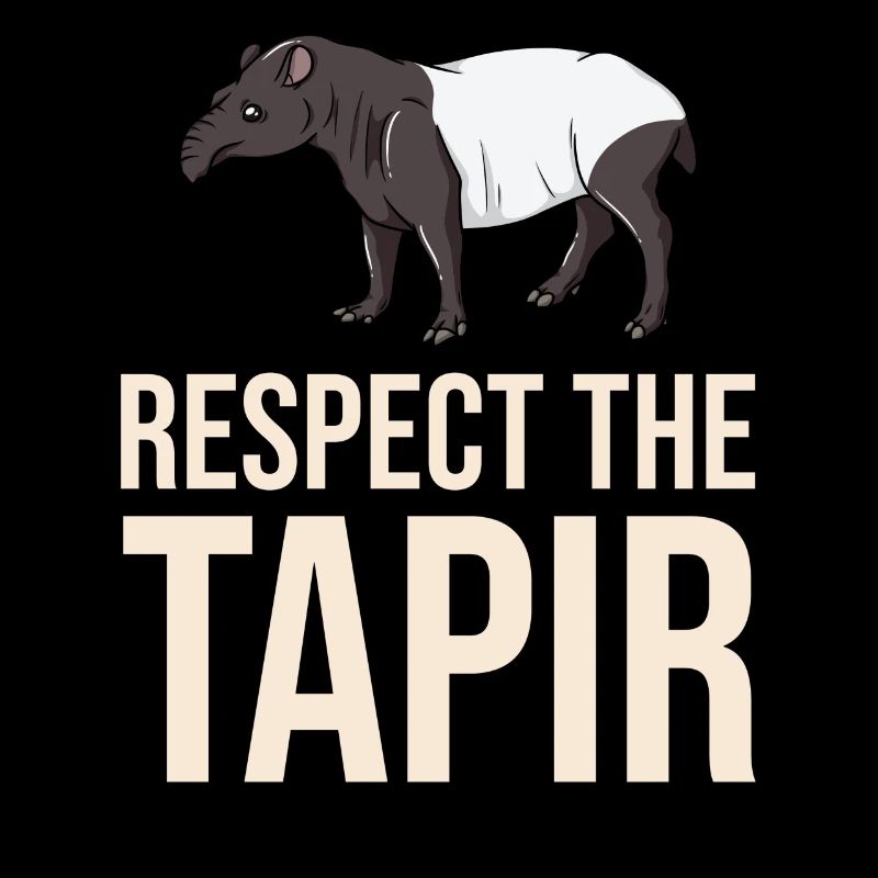 Tapir cheval bébé tapirus malais