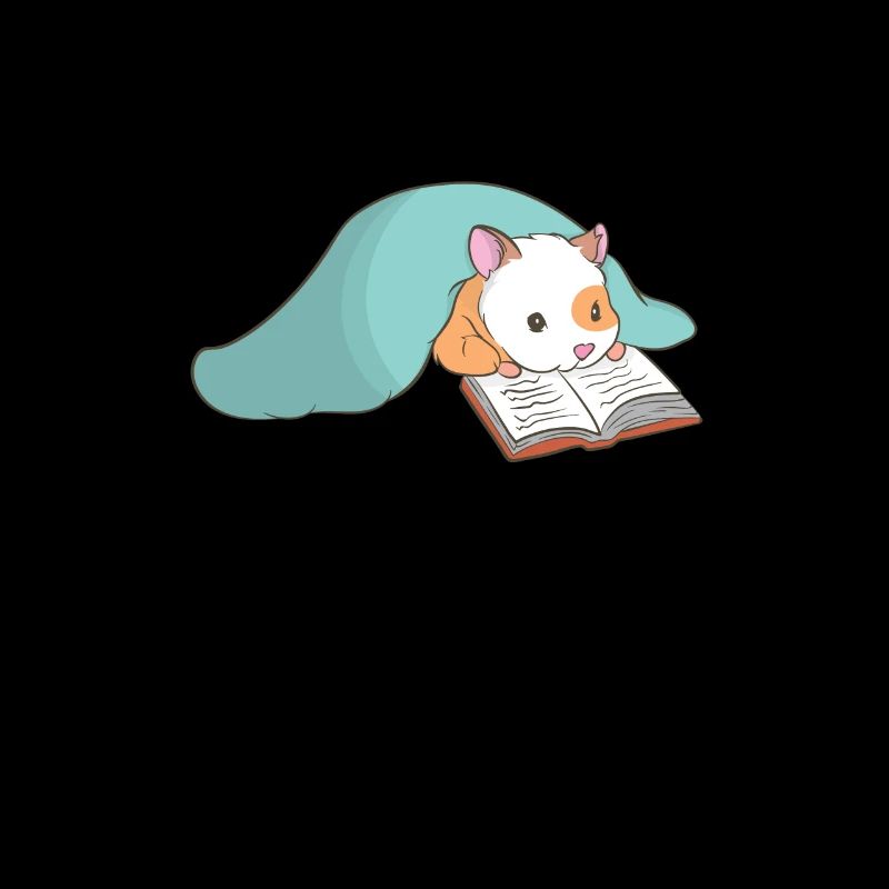Niedlicher Hamster Leseratte Bücher