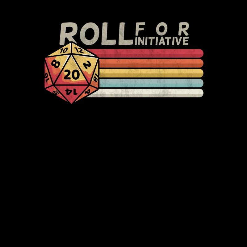 D20 Dice Tabletop Gaming Roll Initiativ Retro RPG