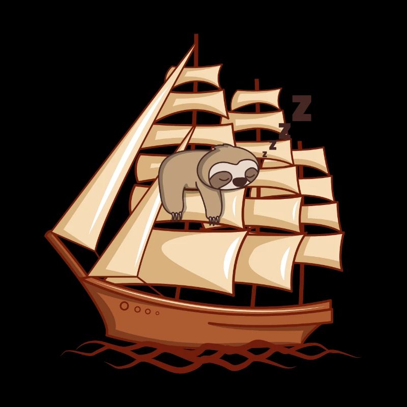Funny sloth gift sailing for sailors