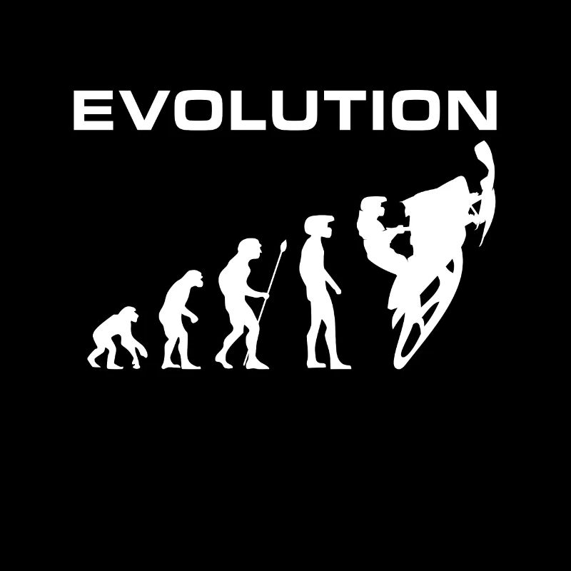 Snowmobile Evolution Distressed Silhouette Classique