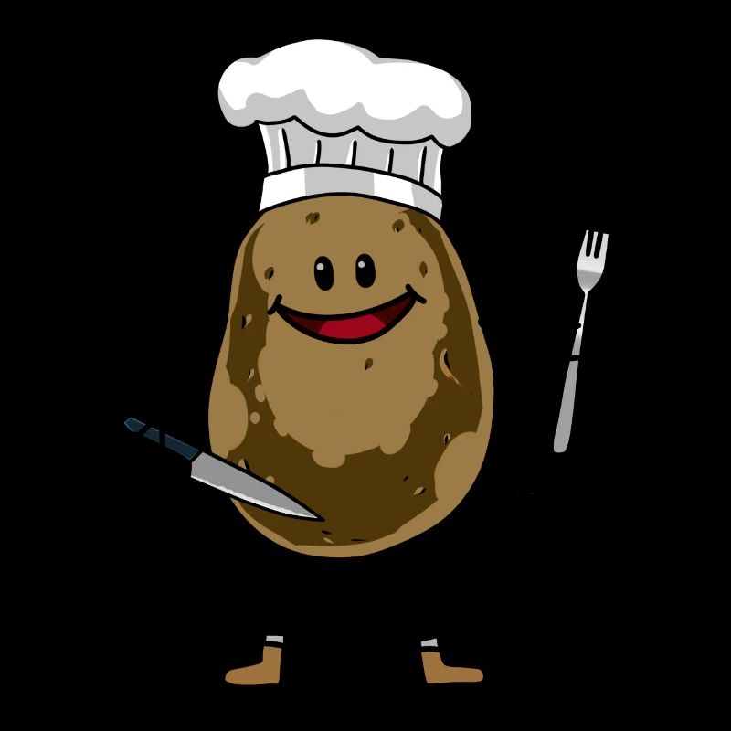 Potato Chef Chef's Hat Chef's Knife Kitchen