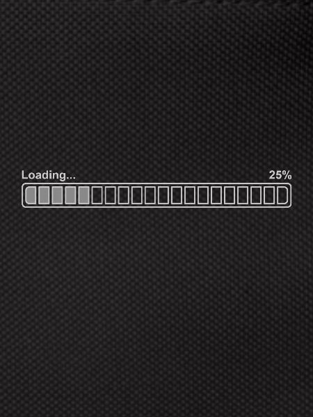 Loading bar 25%, bright